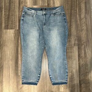 Judy Blue THERMAdenim High Waist Undone Hem Boyfriend Jeans - 20W